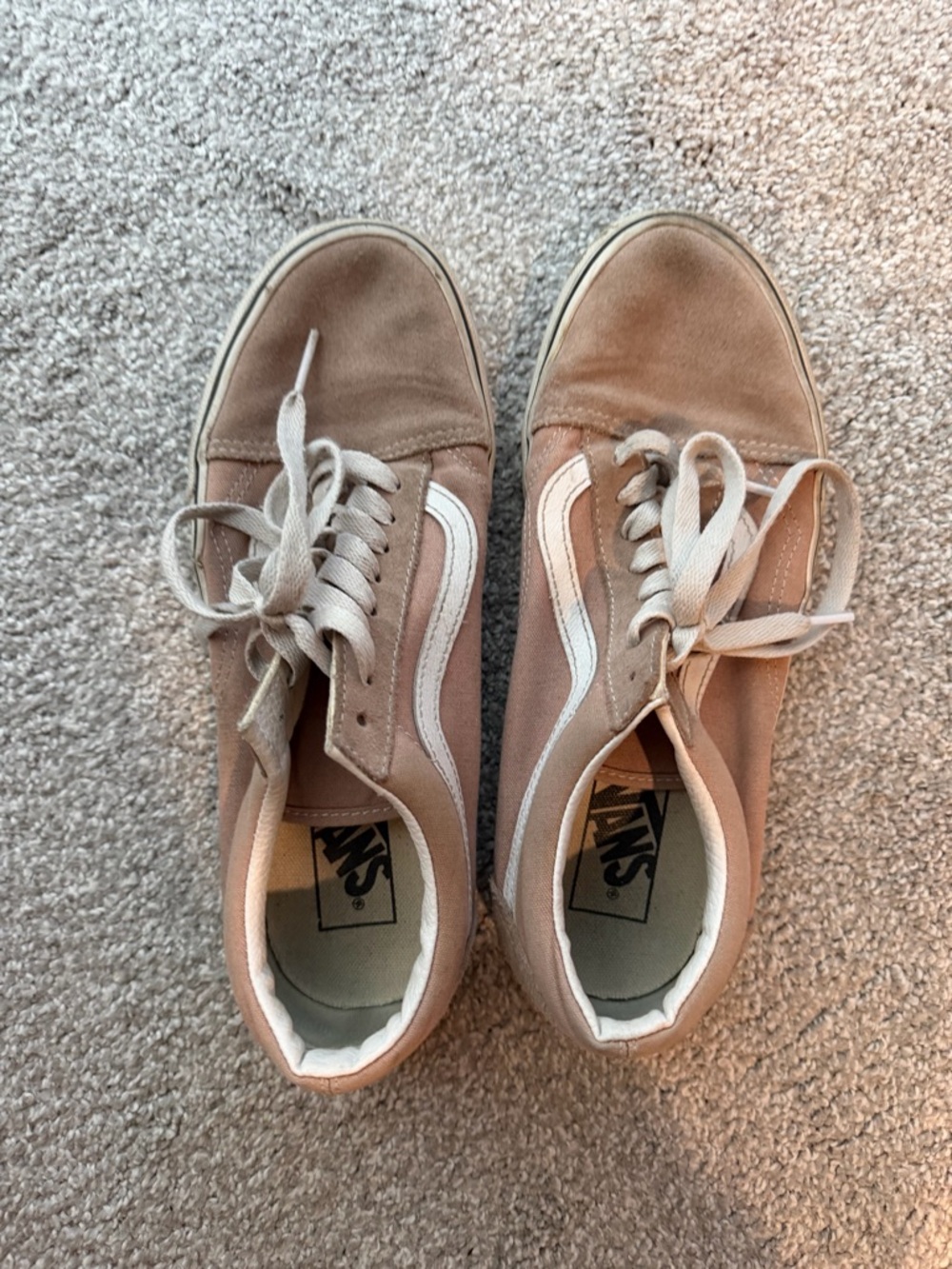 Vans Old Skool Sneakers in Blush Pink with White Stripe